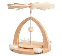 Pyramid Candle Holder, Round Natural Height 23Cm NEW Empty Stand Seiffen