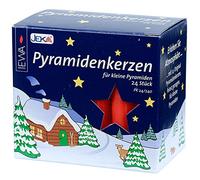 Pyramid Candles 14mm, 24 Pieces, Red