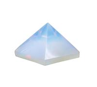 Pyramid Crystal Healing Stones - 1.2" Great Pyramid Figurine of Natural Stone Pyramid for Meditation, Reiki, Chakra Balancing and Crystal Pyramids Grid (Unakite)(Opal)