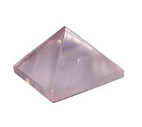 Pyramid Crystal Healing Stones - 1.2" Great Pyramid Figurine of Natural Stone Pyramid for Meditation, Reiki, Chakra Balancing and Crystal Pyramids Grid (Unakite)(Rose Quartz)