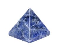 Pyramid Crystal Healing Stones - 1.2" Great Pyramid Figurine of Natural Stone Pyramid for Meditation, Reiki, Chakra Balancing and Crystal Pyramids Grid (Unakite)(Sodalite)