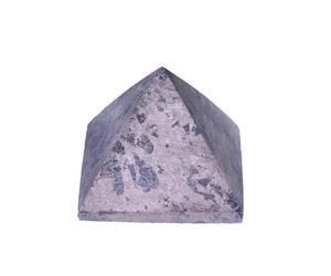 Pyramid Crystal Healing Stones - 1.4" Great Pyramid Figurine of Natural Stone Pyramid for Meditation, Reiki, Chakra Balancing and Crystal Pyramids Grid (Leopard Skin Jasper)(Pyrite)