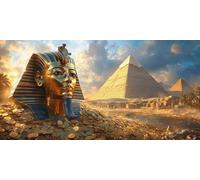 Pyramid Diamond Art Egypt Diamond Painting Kits for Adults Beginner 5D DIY Full Round Drill Cross Stitch Kits for Adults Arts and Crafts for Bedroom Decor, Home Decor, Gifts 90 * 180cm -bby26037O