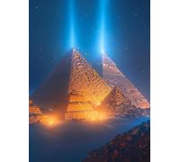 Pyramid Diamond Art Kits Adults, 5D Diamond Painting Starry Sky, DIY Full Drill Cross Stitch Embroidery Crystal Art Kits, Crafts for Adults, Paintings for Home Wall Decor Gifts 12x16in 7-6265