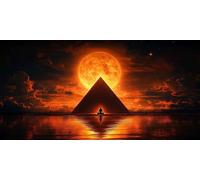 Pyramid Diamond Art, Pattern Moon Diamond Painting Kits for Adults 5D DIY Full Round Drill Gem Crystal Art Kits Crafts for Adults Beginner for Home Decor, Room Decor, Gifts 100 * 200CM -bby26039O