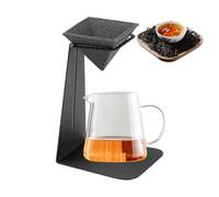 Pyramid Drip Cone, Manual Extract System, 12cm Pour Over Exct FLW, Ceramic Filter Glazed Spiral Chnl, Strainer Stand Dripper Rack Use, Cup Sake Home Kitchen Cafe Prep Apply for Util