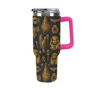 Pyramid Egypt Tribal Ancient Egyptian 40 Oz Tumbler Reusable Water Bottle Travel Mug Insulated Coffee Cup for Car Home Office