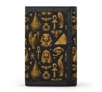 Pyramid Egypt Tribal Ancient Egyptian Wallet Slim Trifold Purse Card Holder Money Pouch Organizer Wallets