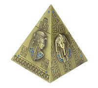 Pyramid Egyptian Ornaments,5.7 Inch Metal Egyptian Pyramids Figurine,Delicate Egyptian Pyramid Model Model Handicrafts Money Box Egyptian Gifts Suitable for Office,Home Decor,Anniversary,Friend Gift
