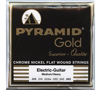 Pyramid Electric Guitar Gold Chrome Nickel Flat Wound Round Core Med/Heavy 12-52
