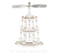 Pyramid empty white, 2-story, for candles d=14mm WxHxD 31.5 cmx38cmx31.5cm