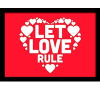 Pyramid Generic Let Love Rule 30 x 40cm Memorabilia, Multi Coloured