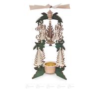 Pyramid Heat Game with Angels and Santa Claus for Tealight 13 cmx22 cmx13 cm