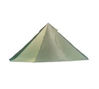Pyramid Hot Tent with Stove Jack, 5M Large Camping Teepee for Adults, Windproof 210T Fabric, Aluminum Pole, Smoke Vent for Wood Stove Camping(Brown)