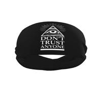Pyramid Illuminati Don't Trust Anyone Sports Sweatbands for Men Women Non Slip Elastic Wristbands Headbands for Basketball Tennis Workout Gym Yoga Absorbent Breathable (Black)