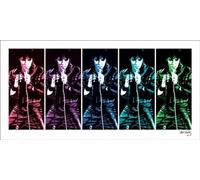 Pyramid International "68 Comeback Special Pop Art Elvis Presley Art Print, Multi-Colour, 50 x 100 x 1.3 cm