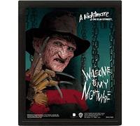 Pyramid International A Nightmare On Elm Street 3D Lenticular Poster (Chains Design) 25cm x 20cm x 1.3cm Framed Wall Art and 3D Wall Art Picture in Picture Frame - Official Merchandise