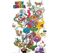 Pyramid International A Warped Mind Uncle Grandpa Maxi Poster, Plastic/Glass, Multi-Colour, 61 x 91.5 x 1.3 cm
