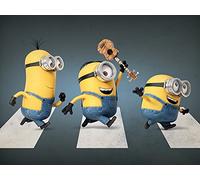 Pyramid International "Abbey Road Minions Canvas Print, Multi-Colour, 60 x 80 x 1.3 cm