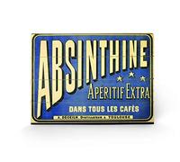 Pyramid International Absinthe Aperitif Wood Print, Multi-Colour, 40 x 59 cm
