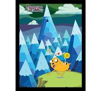 Pyramid International Adventure Time (Green Sky) Collector Print (Framed) - Collector Print Poster (Framed) - Wall Art for Fans - Official Merchandise - One Size