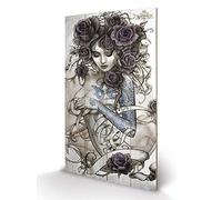 Pyramid International Alchemy Les Belles Dames de la Rose Wood Print, Multi-Colour, 45 x 76 x 1.3 cm