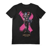 Pyramid International Arcane (Duo) Black Medium Unisex T-Shirt ‚ League of Legends Apparel, Jinx and Vi T-Shirt, Official Arcane Merchandise