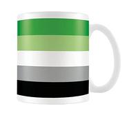Pyramid International Aromantic Flag Mug (One Size) (Green/White/Black)