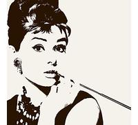 Pyramid International Audrey Hepburn (Cigarello) Canvas Print, Wood, Multi-Colour, 85 x 85 x 1.3 cm