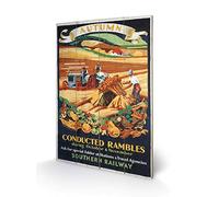 Pyramid International Autumn Rambles Wood Print, Multi-Colour, 40 x 59 x 1.3 cm