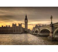 Pyramid International Autumn Skies, London, England Maxi Poster, Wood, Multi-Colour, 61 x 91.5 cm