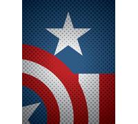Pyramid International Avengers Assemble Captain America Torso Canvas Print, Multi-Colour, 30 x 40 cm