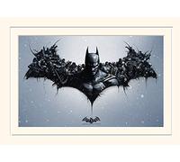 Pyramid International Batman Arkham Origins Logo Mounted Print Memorabilia, Multi-Colour, 30 x 40 x 1.3 cm