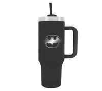 Pyramid International Batman Bat Emblem 40oz/1200ML Tumbler with Straw and Lid, Advanced Double-Wall Vacuum Insulation, Guarantees Cold Up to 11 Hours, Hot Up to 7 Hours, BPA-Free