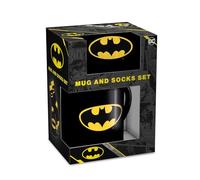 Pyramid International BATMAN (BATMAN LOGO) MUG & SOCK SET - Iconic Batman Logo Design, Great for Fans, Includes Cozy Socks, Durable and Microwave Safe, Great for Everyday Use