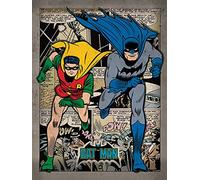 Pyramid International "Batman Comic Montage Canvas Print, Multi-Colour, 30 x 40 x 1.3 cm