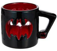 Pyramid International Batman Mug (3D Mug with Sculpted Red Bat Symbol Design) 285ml/9.6oz Ceramic Coffee Mug and Novelty Mug in Presentation Batman Gift Box - Official Batman Merchandise