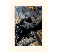 Pyramid International Batman (Night Watch) -Mounted Print Memorabilia 30 x 40cm, Paper, Multicoloured, 30 x 40 x 1.3 cm
