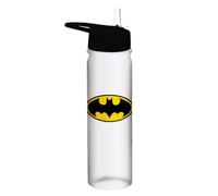 Batman Water Bottle (Logo Clear Design) Clear Plastic Water Bottle 540ml, Drinks Bottle - Official Merchandise