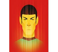 Pyramid International Beaming Spock-50th Anniversary 60 x 80cm Print, Cotton Blend Canvas, Multi-Colour, 60 x 80 x 3.2 cm