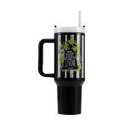 Pyramid International Beetlejuice 40oz/1200ML Tumbler with Straw and Lid, Advanced Double-Wall Vacuum Insulation, Keeps Cold Up to 11 Hours, Hot Up to 7 Hours, BPA-Free, Unique Fun Style Every Day