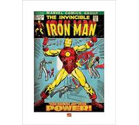 Pyramid International "Birth of Power Iron Man Art Print, Multi-Colour, 60 x 80 x 1.3 cm