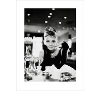 Pyramid International "Black and White Audrey Hepburn Art Print, Multi-Colour, 60 x 80 x 1.3 cm