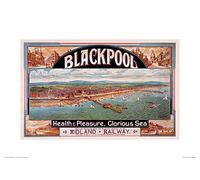 Pyramid International Blackpool 2" Mounted Print Memorabilia, Multi-Colour, 30 x 40 x 1.3 cm