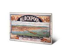 Pyramid International Blackpool 2 Wood Print, Multi-Colour, 40 x 59 x 1.3 cm