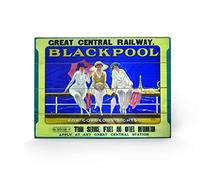 Pyramid International Blackpool 3 Wood Print, Multi-Colour, 40 x 59 cm