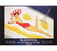 Pyramid International Blackpool 5" Mounted Print Memorabilia, Multi-Colour, 30 x 40 x 1.3 cm