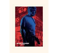 Pyramid International Blade Runner 2049 "Ford in Rain Mounted Print Memorabilia, Multi-Colour, 30 x 40 x 1.3 cm