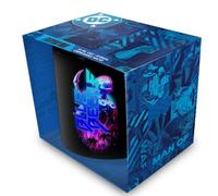 Pyramid International Blue Beetle (Palm Trees) Black Pod Mug 11oz/325ml - Official DC Superhero Coffee Tea Cup, Comic Book Fan Gift, Sci-Fi Action Collectible Drinkware - One Size