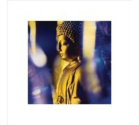 Pyramid International "Blue Buddha Paper Art Print, Multi-Colour, 40 x 40 x 1.3 cm